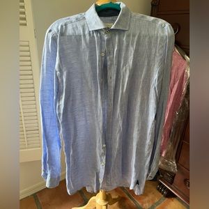 Men’s Zara linen blue shirt xl